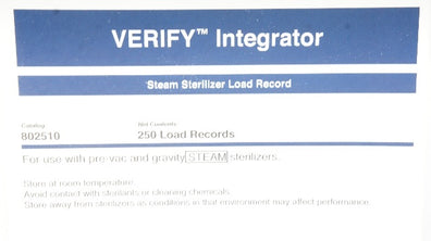 Steris 802510 Verify Integrator Steam Sterilizer Load Recorder - Box of 250 (x)